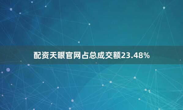 配资天眼官网占总成交额23.48%